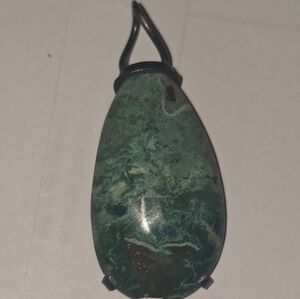 Vintage Real Agate Stone Pendant Read